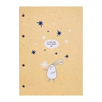 Блокнот Be Smart, коллекция Bunny, в клетку, 80 листов, 14 х 19,8 см, желтый