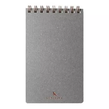 Блокнот для записей, 50 листов, в клетку, 9 х 14,7 см, серый