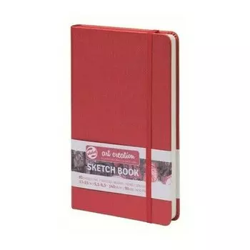 Блокнот для зарисовок Art Creation, твердая обложка, 80 листов, 140 г/кв.м 13 х 21, красный