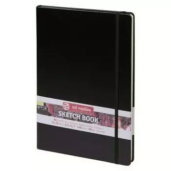 Блокнот для зарисовок Art Creation, твердая обложка, 80 листов, 140 г/кв.м, 21 х 29,7 см, черный