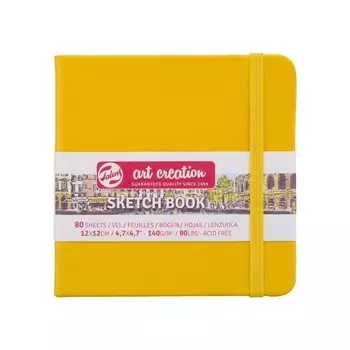 Блокнот для зарисовок Royal Talens Art Creation, 80 листов, 140 г/м2, 12 х 12 см, желтый