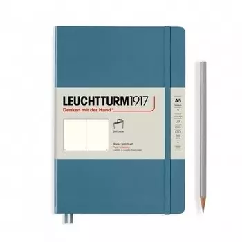 Блокнот Leuchtturm Rising Colours, 61 лист, без линовки, синий камень, А5