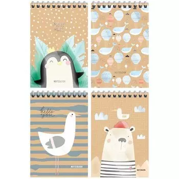 Блокнот Meshu Sea Dreams, в клетку, 40 листов, А6, в ассортименте