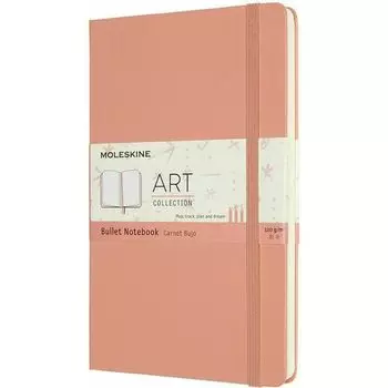 Блокнот Moleskine Art Bullet Large, 160 страниц, в точку, 13 х 21 см, розовый коралл