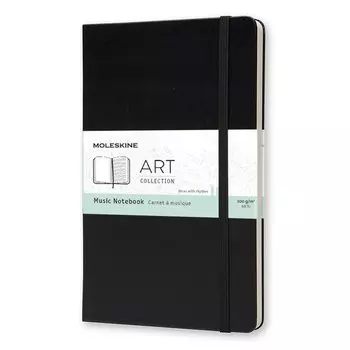Блокнот Moleskine Art Music Notebook, 130 х 210 мм, полипропилен, 192 страниц, твердая обложка, черный