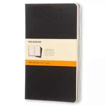 Блокнот Moleskine Cahier Journal Large, 130 х 210 мм, обложка картон, 80 страниц, линейка, черный