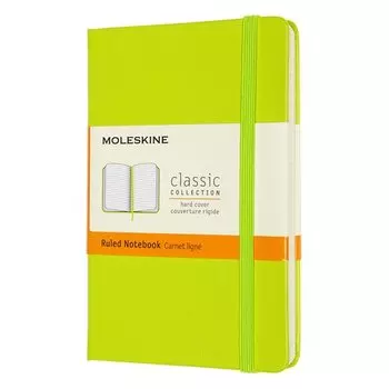Блокнот Moleskine Classic Pocket, 90 х 140 мм, 192 страниц, линейка, твердая обложка, лайм