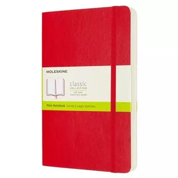 Блокнот Moleskine Classic Soft Expanded Large, 130 х 210 мм, 400 страниц, нелинованный, мягкая обложка, красный