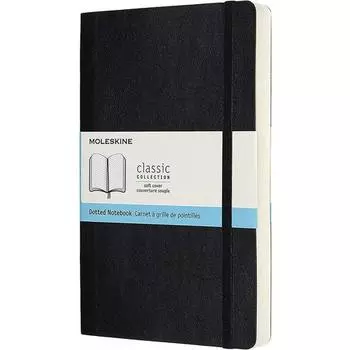 Блокнот Moleskine Classic Soft Expanded Large, 200 листов, пунктир, 13 х 21 см, черный