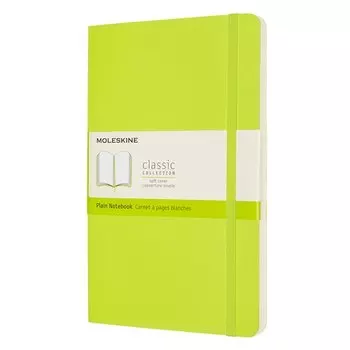 Блокнот Moleskine Classic Soft Large, 130 х 210 мм, 192 страниц, нелинованный, мягкая обложка, лайм