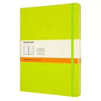Блокнот Moleskine Classic XLarge, 190 х 250 мм, 192 страниц, линейка, твердая обложка, лайм