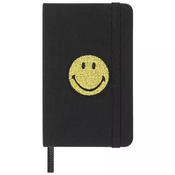 Блокнот Moleskine Le Smiley XS, нелинованный, 160 стр, 65х105 мм, твердая обложка текстиль, в подарочной коробке