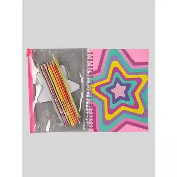 Блокнот на спирали Звезды, 80 листов 21 х 15 см