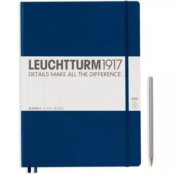 Блокнот нелинованный A4+, 60 листов, 100 г/м2, синий
