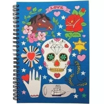 Блокнот нелинованный "Skull Tattoo" А6