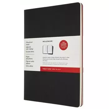 Блокнот "Cahier Subjectl" A4, 96 листов, в линейку, черный/красный
