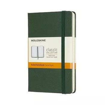 Блокнот "Classic" Pocket, 96 листов, в линейку, 9 х 14 см, зеленый