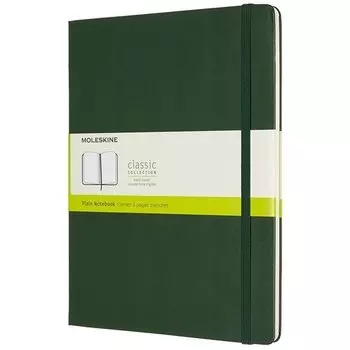 Блокнот "Classic" XLarge, 96 листов, нелинованный, 19 х 25 см, зеленый