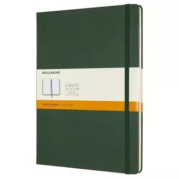 Блокнот "Classic" Xlarge, 96 листов, в линейку, 19 х 25 см, зеленый