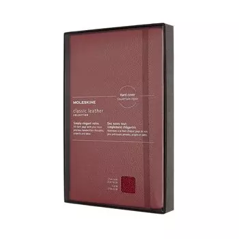 Блокнот "Le Leather" Large, 96 листов, в линейку, красный