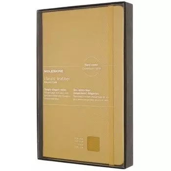 Блокнот "Le Leather" Large, 96 листов, в линейку, желтый