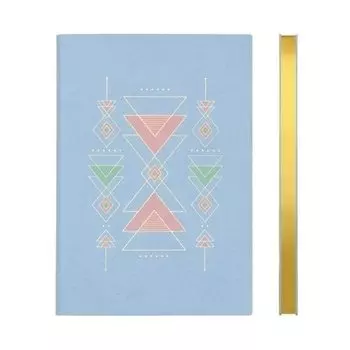 Блокнот "Signature Flat Geo Grid" А5, 176 стр., небесно-голубой