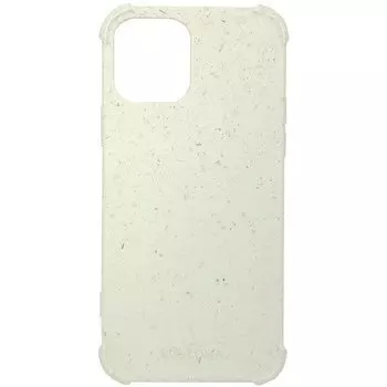 Чехол SOLOMA Case для iPhone 12/12 Pro с ударопрочными углами, биоразлагаемый, бело-бежевый