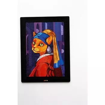 Деревянный пазл Zufa Кошка с жемчужной сережкой