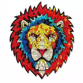 Деревянный пазл Zufa с двухслойной крышкой Лев, S