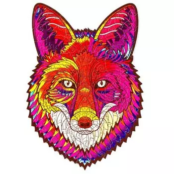 Деревянный пазл Zufa с двухслойной крышкой Лиса, S