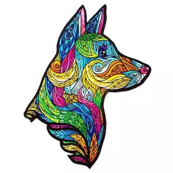 Деревянный пазл Zufa с двухслойной крышкой Собака, M