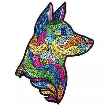 Деревянный пазл Zufa с двухслойной крышкой Собака, XL