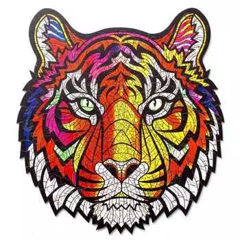 Деревянный пазл Zufa с двухслойной крышкой Тигр, S