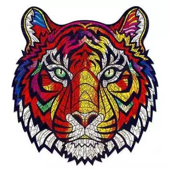 Деревянный пазл Zufa с двухслойной крышкой Тигр, XL