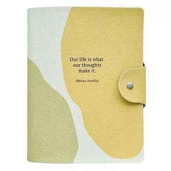 Ежедневник датированный 2022 Infolio, коллекция Stains, желтый/бежевый, 320 страниц, 14 х 20 см