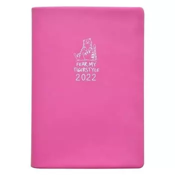 Ежедневник датированный 2022 Infolio, коллекция Tiger, розовый, 352 страницы, 14 х 20 см