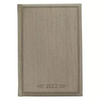Ежедневник датированный 2022 Infolio, коллекция Wood, серый, 352 страницы, 15 х 21 см