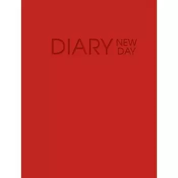 Ежедневник недатированный Listoff New Day, 128 листов, в линейку, А6, красный