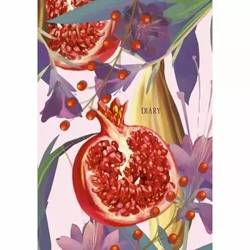 Ежедневник недатированный Listoff Сочный Гранат, 128 листов, А5