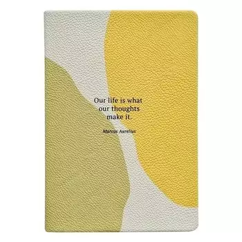 Ежедневник полудатированный Infolio, коллекция Stains, 14 х 20 см, 320 страниц, интегральный переплет, желтый
