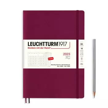 Ежемесячный планер-блокнот датированный Leuchtturm1917 Composition, 68 листов, портвейн