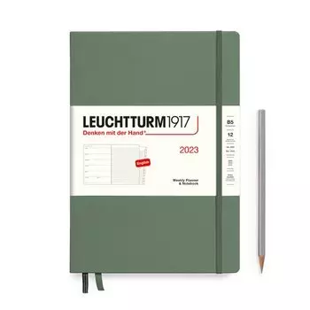 Еженедельник-блокнот датированный Leuchtturm1917 Composition, 72 листа, В5, оливковый