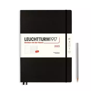 Еженедельник-блокнот датированный Leuchtturm1917 Master, 72 листа, А4+, черный