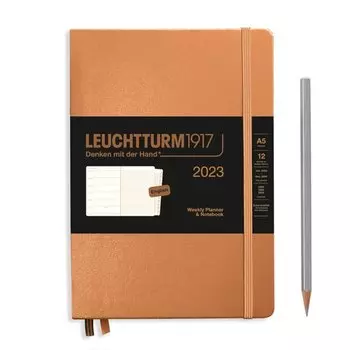 Еженедельник-блокнот датированный Leuchtturm1917 Medium, 72 листа, А5, медный