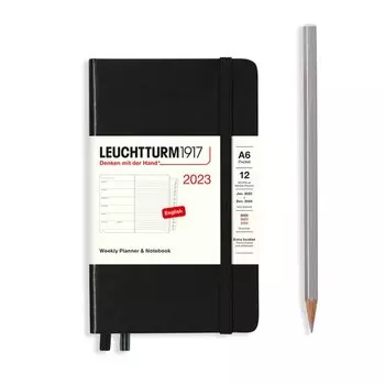Еженедельник-блокнот датированный Leuchtturm1917 Pocket, 72 листа, А6, черный