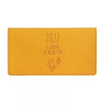 Еженедельник датированный 2022 Infolio, коллекция Foxy, оранжевый, 128 страниц, 16 х 9 см