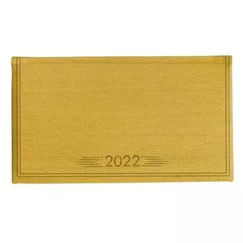Еженедельник датированный 2022 Infolio, коллекция Wood, желтый, 128 страниц, 16 х 9 см
