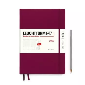 Еженедельник датированный Leuchtturm1917 Composition, 72 листа, В5, портвейн