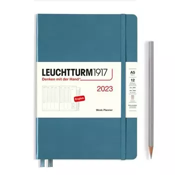 Еженедельник датированный Leuchtturm1917 Medium, 72 листа, А5, синий камень