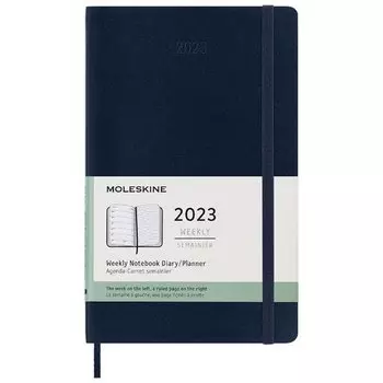 Еженедельник датированный Moleskine Classic Soft WKNT Large, 144 страниц, синий сапфир